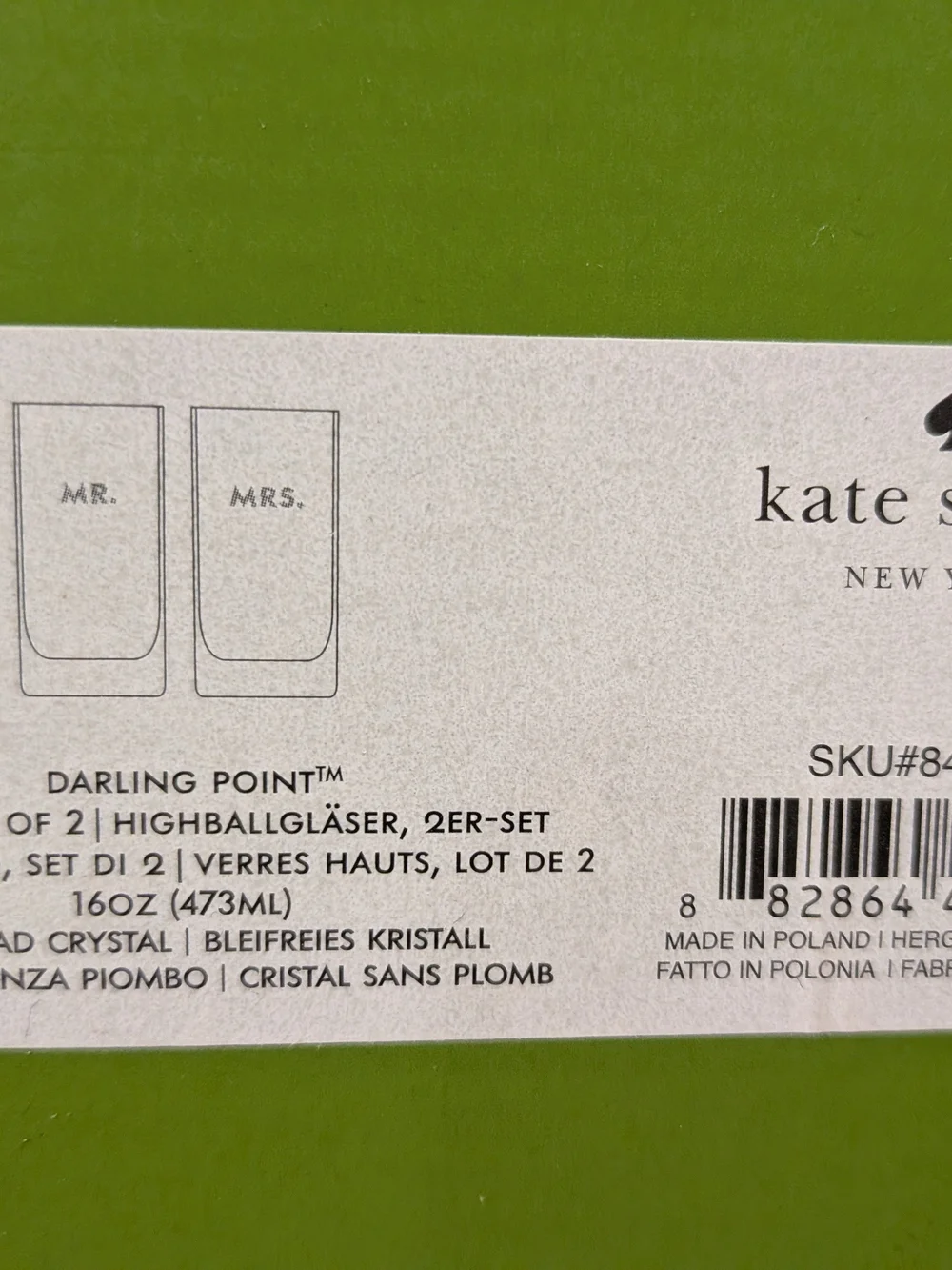 Kate Spade 'Mr and Mrs' Highball Glasses